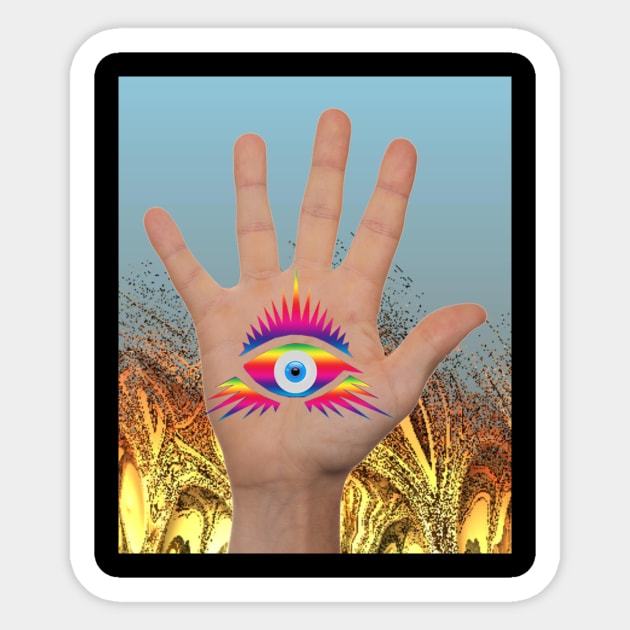 Surreal Eye Sticker by icarusismartdesigns